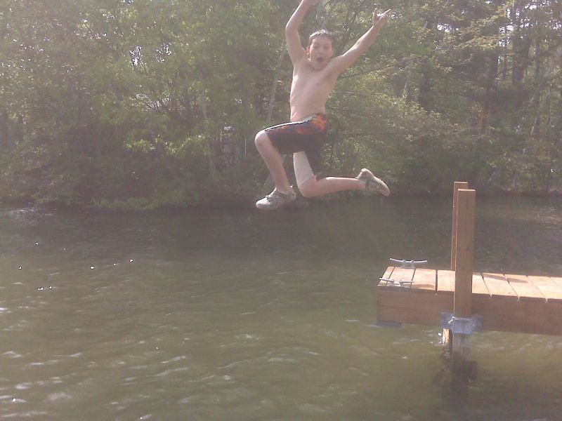Damian - Jumping off Dock
