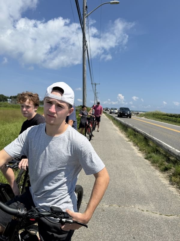 Trey and Brady on Bikes