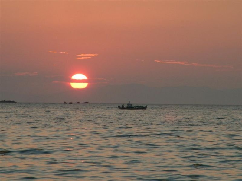 Sunset Over Small Boats