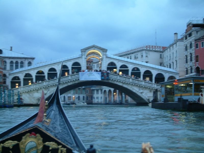 Rialto Bridge from Gondola