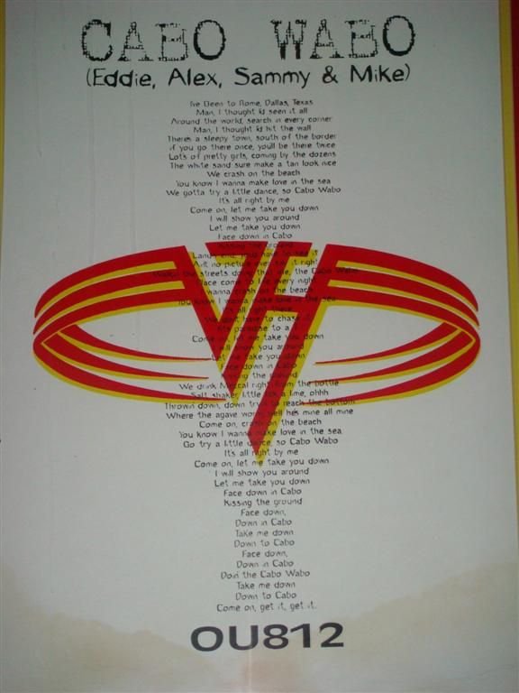 VH Poster at Cabo Wabo