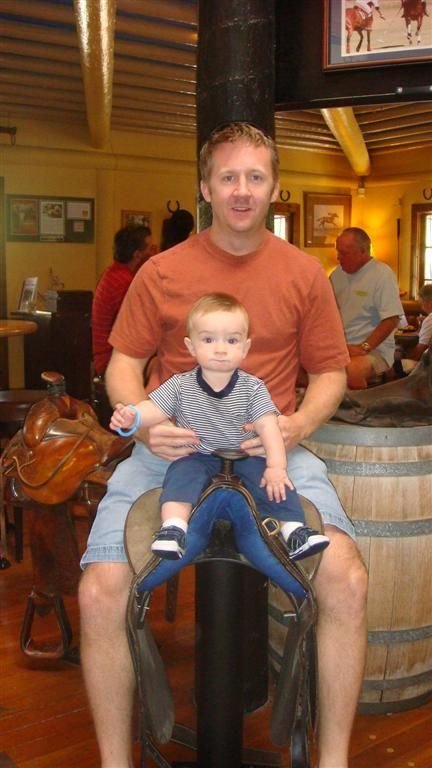 Daddy & Trey on the Saddle